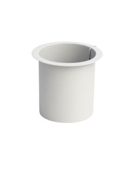 Bocchetta di Scarico Piana Ø 80<br>Bianco Grigio RAL 9002