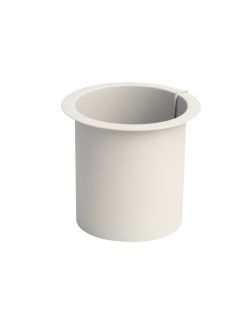 Bocchetta di Scarico Piana Ø 80<br>Bianco Perla RAL 1013